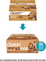 Quest Nutrition Dipped Chocolate Chip Cookie Dough Protein Bars, 18G Protein, 3G Net Carbs, Gluten Free, 1.76 Oz, 12 Count