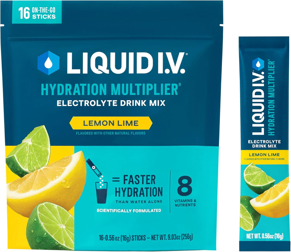 Liquid I.V.® Hydration Multiplier - Popsicle Firecracker | Electrolyte Powder Drink Mix | 1 Pack (16 Servings)