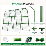 Cucumber Trellis for Raised Bed, U-Shape Garden Arch Metal Support for Climbing Plants, Metal Arch Plant Support Vegetables Trellis, Plant Support for Vine Outdoor (Green, 47*30*47Inch(L*W*H))