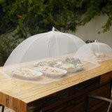 Simply Genius Pop-Up Mesh Food Covers - 17 X 17 In, White, 6 Pack, Large & Tall - Reusable & Collapsible Food Tents for Outdoor Serving