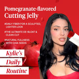 FOODOLOGY Coleology Cutting Stick Jelly (Pomegranate) – Dietary Fiber Supplement for Healthy Weight Management, Chia Seeds & Garcinia Cambogia, Korean Beauty with Collagen – 10 Sticks