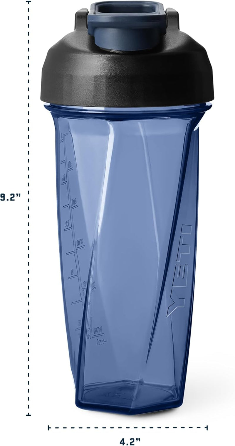 YETI Yonder Helimix Vortex Blender Shaker Bottle Holds up to 27Oz | No Blending Ball or Whisk | USA Made | Portable Pre Workout Whey Protein Drink Shaker Cup | Dishwasher Safe, Clear