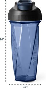 YETI Yonder Helimix Vortex Blender Shaker Bottle Holds up to 27Oz | No Blending Ball or Whisk | USA Made | Portable Pre Workout Whey Protein Drink Shaker Cup | Dishwasher Safe, Clear