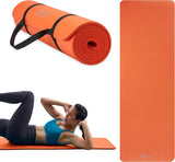 Gaiam Essentials 2/5" Thick (10Mm) Yoga & Pilates, Fitness & Exercise Mat with Easy-Cinch Carrier Strap Cusion Support for Fitness and Gym Workouts