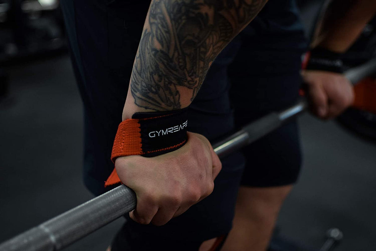 Gymreapers Lifting Wrist Straps for Weightlifting, Bodybuilding, Powerlifting, Strength Training, & Deadlifts - Padded Neoprene with 18 Inch Cotton