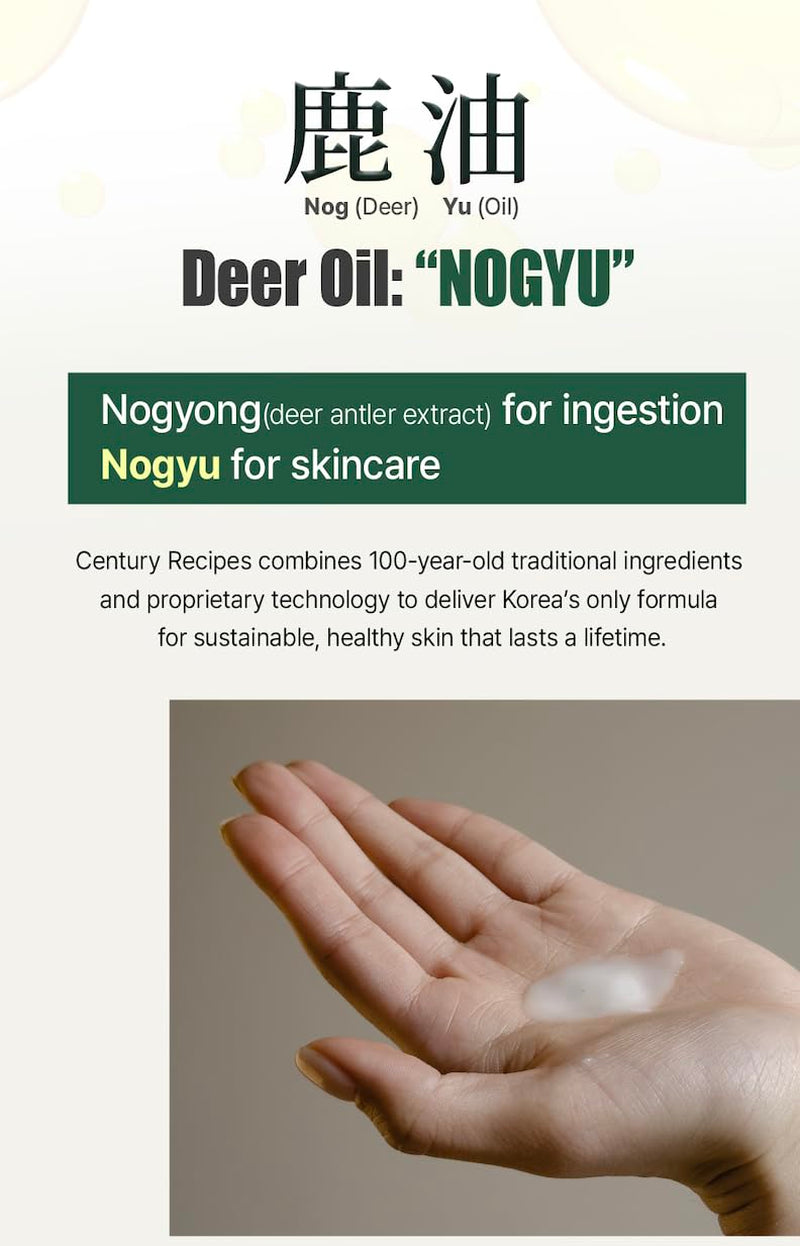 Nogyu Skin Rebirth Ampoule 40 Ml / 1.35 Fl Oz – Hydrating Face Serum with Deer Fat Oil, Sacha Inchi Oil & Hyaluronic Acid