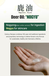 Nogyu Skin Rebirth Ampoule 40 Ml / 1.35 Fl Oz – Hydrating Face Serum with Deer Fat Oil, Sacha Inchi Oil & Hyaluronic Acid