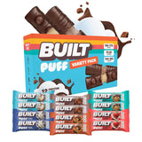 BUILT Bar Puff Protein Bars - Variety Pack - 15-17G Protein Snack Bars with Collagen - Calorie Conscious & Gluten Free - 12 Count, Variety May Vary