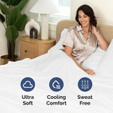 Queen Size 4 Piece Sheet Set - Comfy Breathable & Cooling Bed Sheets Set - Hotel Luxury Bedding for Women, Men, Kids, Teens, Boys & Girls - Deep Pockets, Ultra-Soft, Wrinkle Free - Oeko-Tex - White