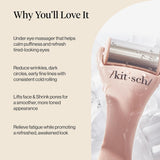 Kitsch Ice Roller for Face – Stainless Steel Ice Face Roller to Reduce Puffiness, Redness & Headaches – Cooling Facial Roller for Skin Care, Irritation Relief & Spa-Like Experience at Home-Pink