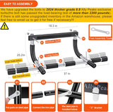 Ally Peaks Pull up Bar for Doorway | Thickened Steel Max Limit 440 Lbs Upper Body Fitness Workout Bar| Multi-Grip Strength for Doorway | Indoor Chin-Up Bar Fitness Trainer for Home Gym Portable