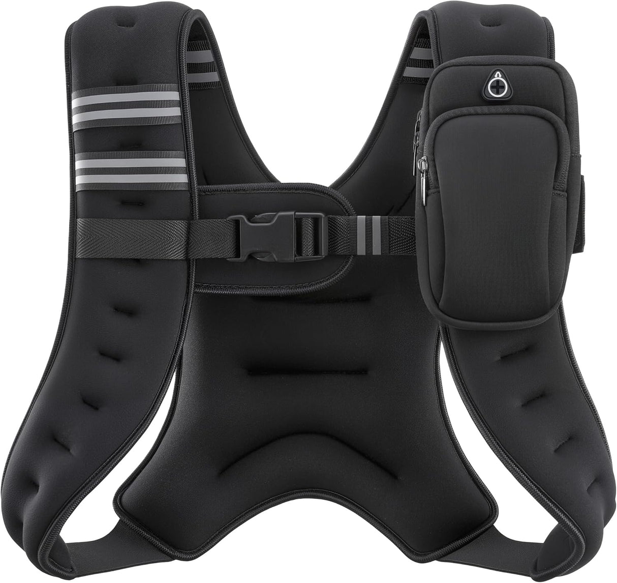 ZELUS Weighted Vest, 6Lb/8Lb/12Lb/16Lb/20Lb/25Lb/30Lb Weight Vest with Reflective Stripe for Workout, Strength Training, Running, Fitness, Muscle Building, Weight Loss, Weightlifting