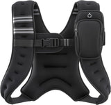 ZELUS Weighted Vest, 6Lb/8Lb/12Lb/16Lb/20Lb/25Lb/30Lb Weight Vest with Reflective Stripe for Workout, Strength Training, Running, Fitness, Muscle Building, Weight Loss, Weightlifting