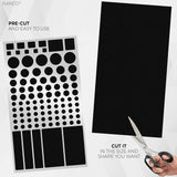 FLANCCI LED Light Blocking Stickers, Light Dimming Filters, (2 Sheets) Dimming Sheets for Routers, LED Covers Blackout, Dimming 50% ~ 80% of LED Lights, (2Sheets = 1 Cut Out + 1 Uncut)