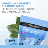 Neutrogena Makeup Remover Wipes, Daily Single Face Cleansing Towelettes, Makeup Removing Cleansing Wipes Removes Dirt & Oil, Alcohol-Free Face Towelettes, 20 Ct
