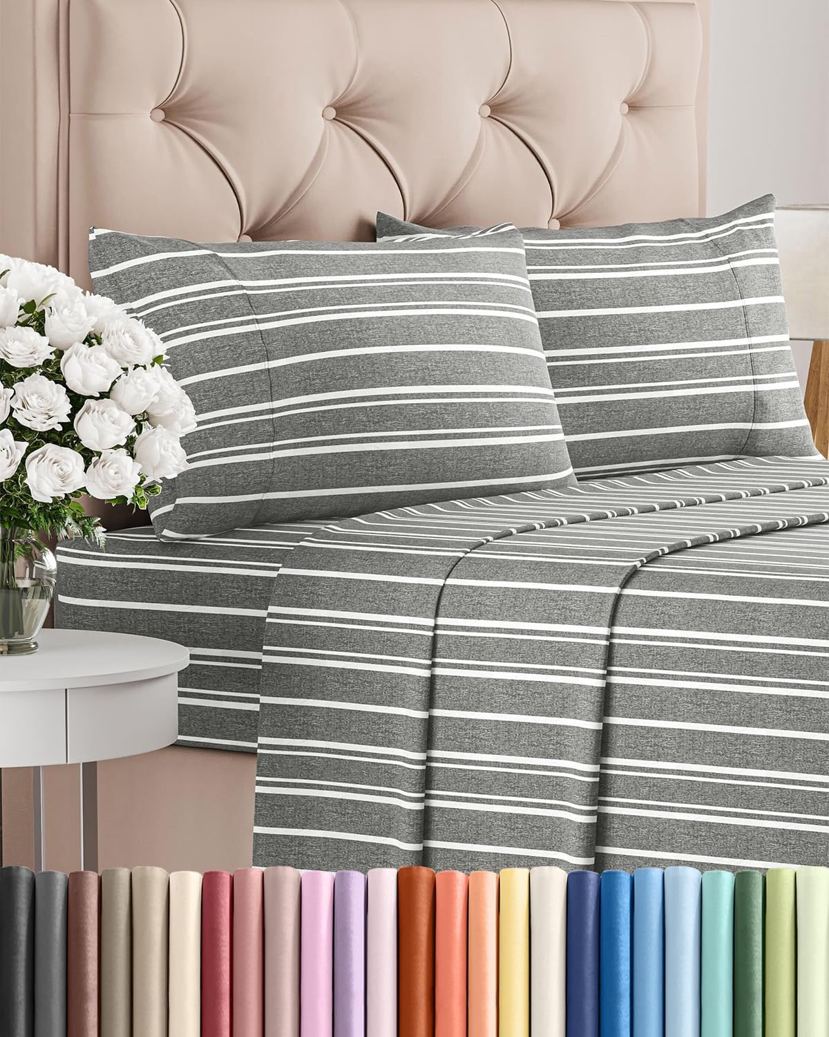 Queen Size 4 Piece Sheet Set - Comfy Breathable & Cooling Bed Sheets Set - Hotel Luxury Bedding for Women, Men, Kids, Teens, Boys & Girls - Deep Pockets, Ultra-Soft, Wrinkle Free - Oeko-Tex - White