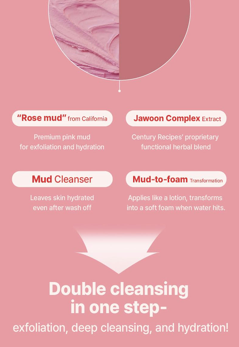 Kyungsung Jawoon Facial Cleanser 120 Ml / 4.06 Fl Oz – Mud-To-Foam Facial Cleanser with Natural Clay for Sensitive Skin