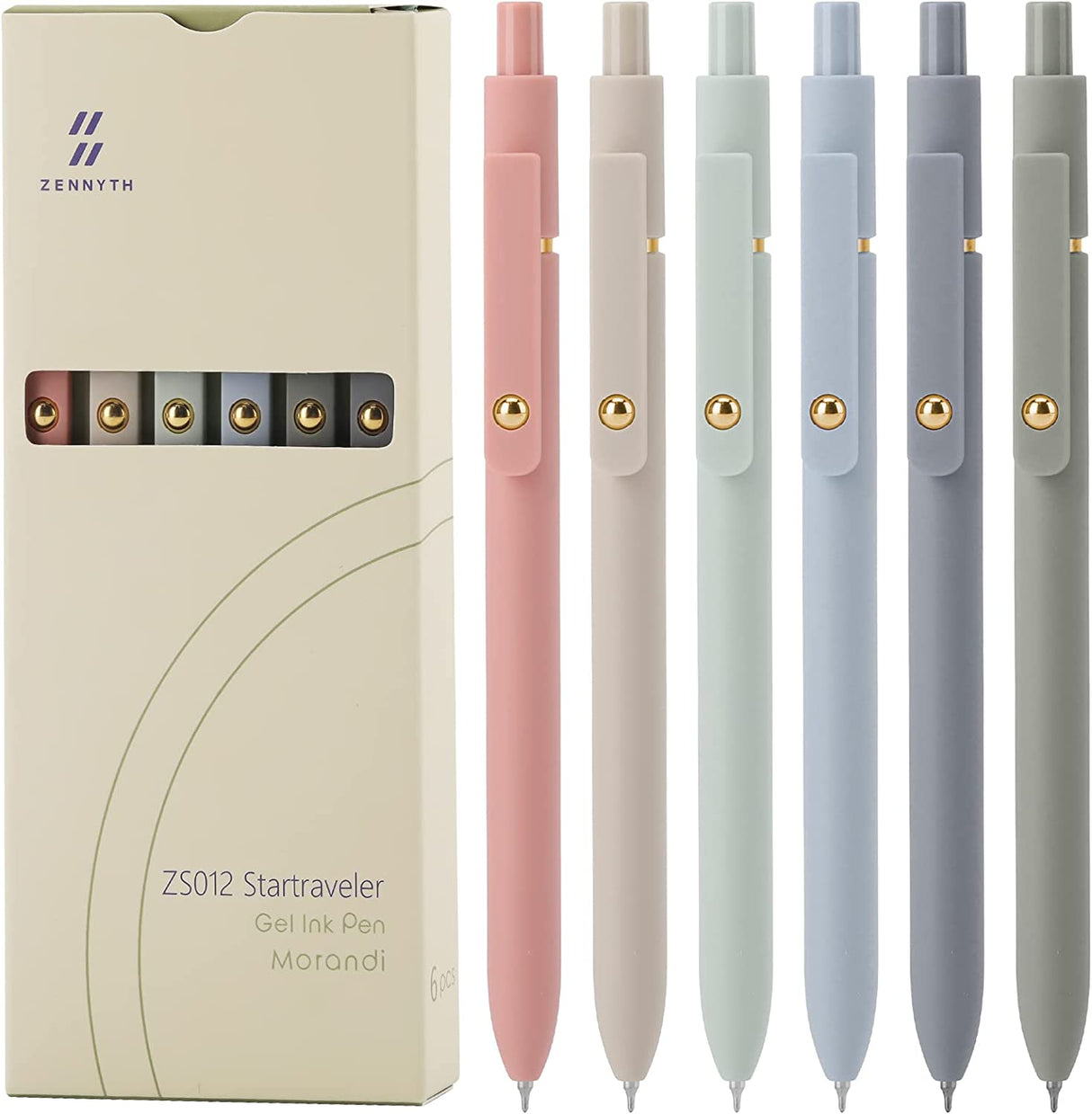 Ddaowanx Gel Pens, 6 Pcs 0.5Mm Quick Dry Black Ink Pens Fine Point Smooth Writing Pens, Cute Office School Supplies Gifts for Women
