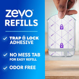 Zevo Flying Insect Trap Official Refill Cartridges - Fits Both Zevo Trap & MAX Indoor Fly Trap - Authentic Trap+Lock Technology to Catch Gnats, House & Fruit Flies (4 Official Refill Cartridges)
