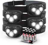 Energizer PRO-260 LED Headlamp (4-Pack), IPX4 Water Resistant Headlamps, High-Performance Head Light for Outdoors, Camping, Running, Storm, Survival LED Light for Emergencies (Batteries Included)