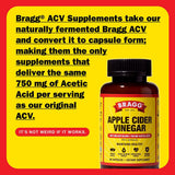 Bragg Organic Apple Cider Vinegar Capsules with Vitamin D and Zinc - 90 Count - Supports Immune System