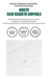 Nogyu Skin Rebirth Ampoule 40 Ml / 1.35 Fl Oz – Hydrating Face Serum with Deer Fat Oil, Sacha Inchi Oil & Hyaluronic Acid