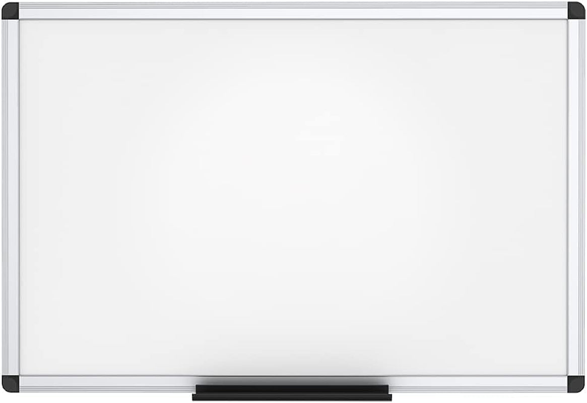 VIZ-PRO Dry Erase Board/Magnetic White Board, 48 X 32 Inches, Silver Aluminium Frame
