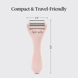Kitsch Ice Roller for Face – Stainless Steel Ice Face Roller to Reduce Puffiness, Redness & Headaches – Cooling Facial Roller for Skin Care, Irritation Relief & Spa-Like Experience at Home-Pink