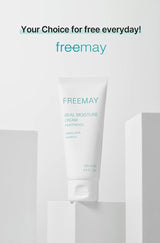 Freemay Real Moisture Cream Set (100Ml + 30Ml), Korean Face Moisturizer for Hydration & Soothing, Vegan, Lightweight, Sensitive Skin Friendly