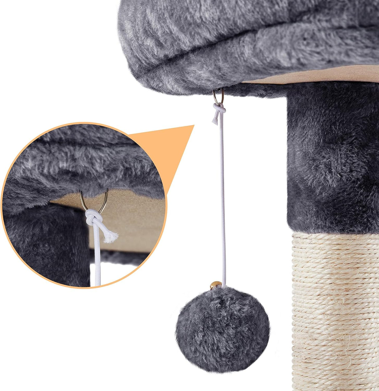 Topeakmart Cat Tree, 34In Cat Tower, Multi-Level Cat Condo with Extra Scratch Boards and Sisal Posts as Kitty Activity Center Pet Stand Tree for Indoor Kittens