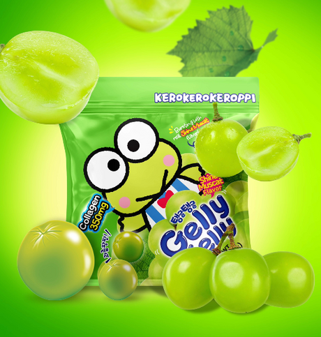 Gelly Jelly Kerokerokeroppi Shine Muscat Flavor Collagen Jelly Snack 40g