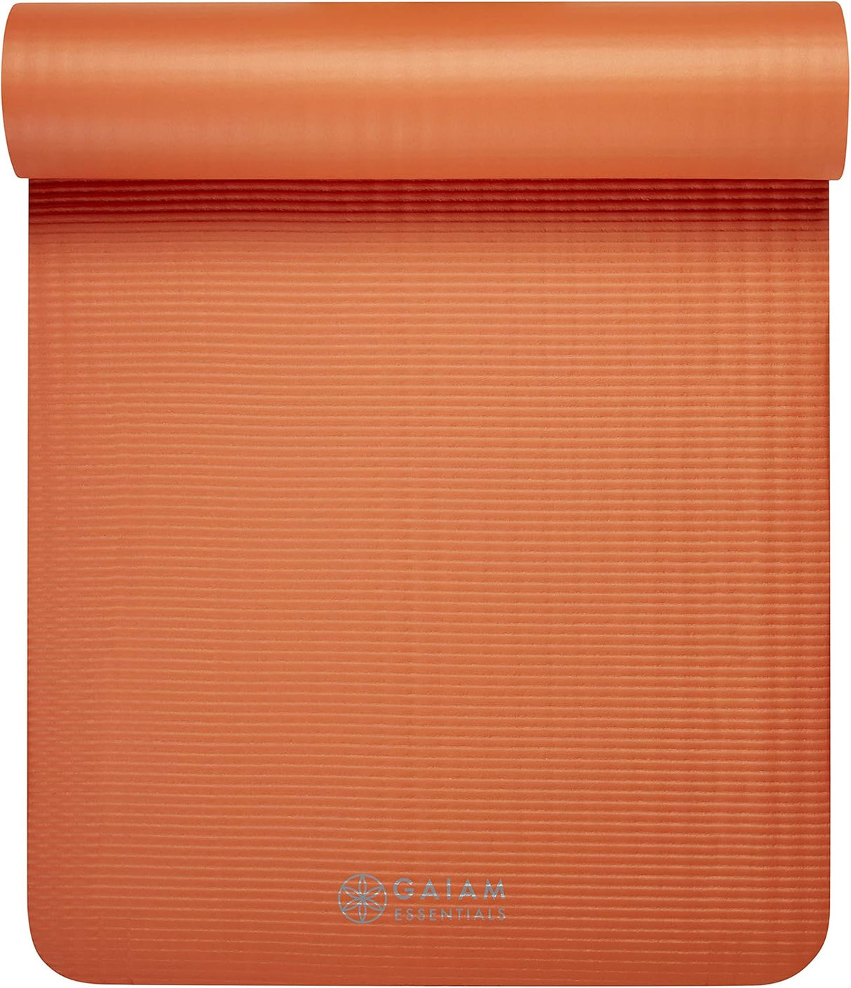 Gaiam Essentials 2/5" Thick (10Mm) Yoga & Pilates, Fitness & Exercise Mat with Easy-Cinch Carrier Strap Cusion Support for Fitness and Gym Workouts