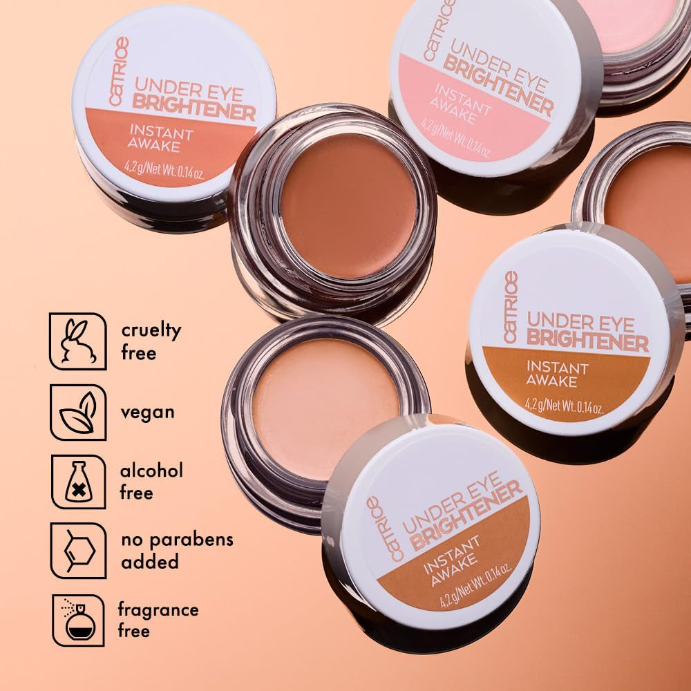 Catrice | under Eye Brightener | Conceal & Brighten Dark Circles | with Hyaluronic Acid & Shea Butter | Vegan, Cruelty Free & Paraben Free (010 | Light Rose)