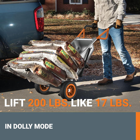 Worx WG050 8-In-1 Aerocart Garden Cart/Wheelbarrow Heavy Duty/Dolly