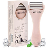 Kitsch Ice Roller for Face – Stainless Steel Ice Face Roller to Reduce Puffiness, Redness & Headaches – Cooling Facial Roller for Skin Care, Irritation Relief & Spa-Like Experience at Home-Pink