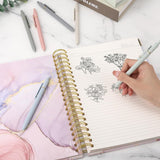 Ddaowanx Gel Pens, 6 Pcs 0.5Mm Quick Dry Black Ink Pens Fine Point Smooth Writing Pens, Cute Office School Supplies Gifts for Women