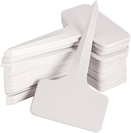 KINGLAKE 100 Pcs 6 X10Cm Plastic Plant T-Type Tags Nursery Garden Labels