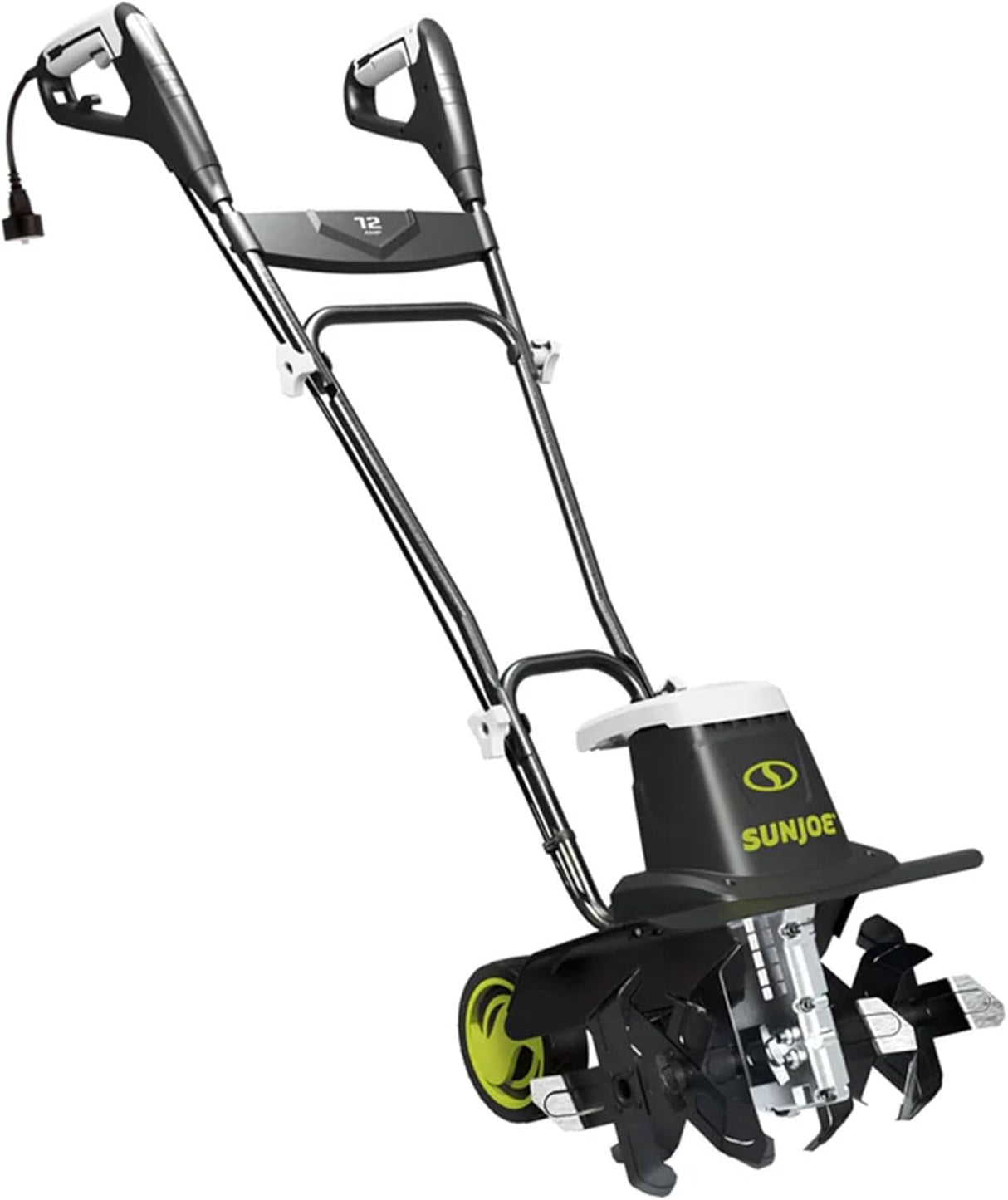 Sun Joe Corded Electric Garden Cultivator with Steel Blades, 6.3-Inch Wide Path, 2.5-Amp Motor - Heavy-Duty Cultivating Machine for Soil Prep, Lawn & Garden Maintenance, TJ599E