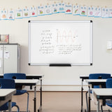 VIZ-PRO Dry Erase Board/Magnetic White Board, 48 X 32 Inches, Silver Aluminium Frame