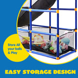 JOYIN Arcade Basketball Game Set with 4 Balls and Hoop for Kids 3 to 12 Years Old Indoor Outdoor Sport Play - Easy Set up - Air Pump Included - Ideal for Competition