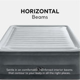 Intex 64417ED 22In Queen Dura-Beam Comfort Plush High-Rise Inflatable Air Mattress with Built in Pump for Travel and Camping, 600Lb Weight Capacity