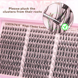 Goddvenus Lash Clusters Kit Wispy Eyelash Clusters Lashes Natural DIY Lash Extension Kit 10-16Mm Cluster Eyelash Extensions Kit 300Pcs C Curl Individual Lashes Cluster Eyelash (No Tweezers)
