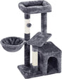 Topeakmart Cat Tree, 34In Cat Tower, Multi-Level Cat Condo with Extra Scratch Boards and Sisal Posts as Kitty Activity Center Pet Stand Tree for Indoor Kittens