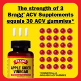 Bragg Organic Apple Cider Vinegar Capsules with Vitamin D and Zinc - (2 Pack) 90 Count - Supports Immune System