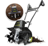 Sun Joe Corded Electric Garden Tiller & Cultivator with Steel Tines, 16 In, 12-Amp Motor - Heavy-Duty Tilling Machine and Power Tools for Lawn, Yard, and Gardening Care, TJ603E