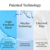 Neutrogena Makeup Remover Wipes Micellar Alcohol-Free Face Towelettes Remove Waterproof Mascara & Oil, Compostable 100% Plant-Based Cloth, Dermatologist & Ophthalmologist Tested, Twin Pack 2 X 25 Ct