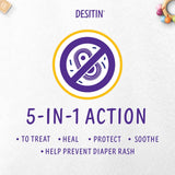 Desitin Maximum Strength Baby Diaper Rash Cream, 40% Zinc Oxide, Hypoallergenic No Added Parabens & Dyes, Protects & Relieves Baby’S Skin for up to 12 Hours, Prevents Diaper Rash, 4.8 Oz Tube