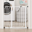 Regalo Safety 29-38.5" Baby Gate for Doorways & Bottom of Stairs, Pressure Mounted Baby Gate with Door for Babies, Toddlers & Pets, Tested & Safe for 30 Years, American Designed, American Owned, White