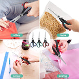 Ibayam 3-Pack 8" Heavy Duty Scissors with Ultra Sharp Blades and Comfort Grip Handles - for Office, Home, School, Sewing, and Crafts