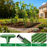 Cucumber Trellis for Raised Bed, U-Shape Garden Arch Metal Support for Climbing Plants, Metal Arch Plant Support Vegetables Trellis, Plant Support for Vine Outdoor (Green, 47*30*47Inch(L*W*H))